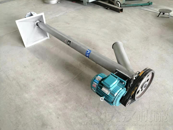 灰（huī）色管式加料鬥的碳鋼螺旋輸送給料機